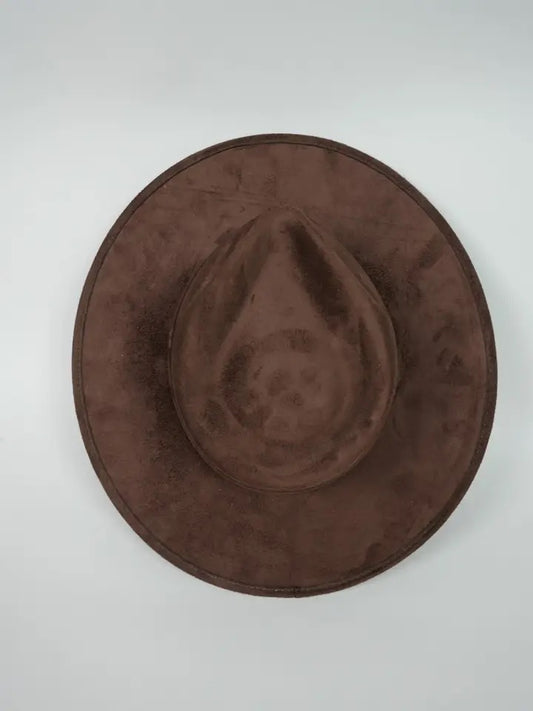 Chocolate Vegan Suede Rancher Hat