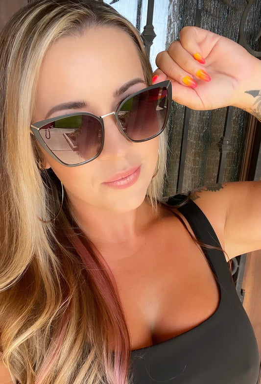 Lexi in Black Dax Sunglasses